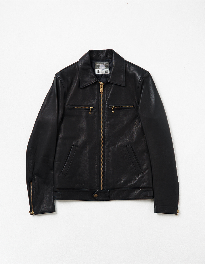 Cow Leather Jacket w/  Single Front Detail   