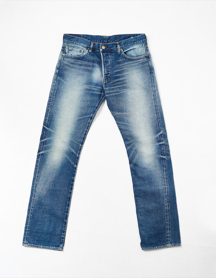 HD Denim Pants w/ Distressed Detail -Straight