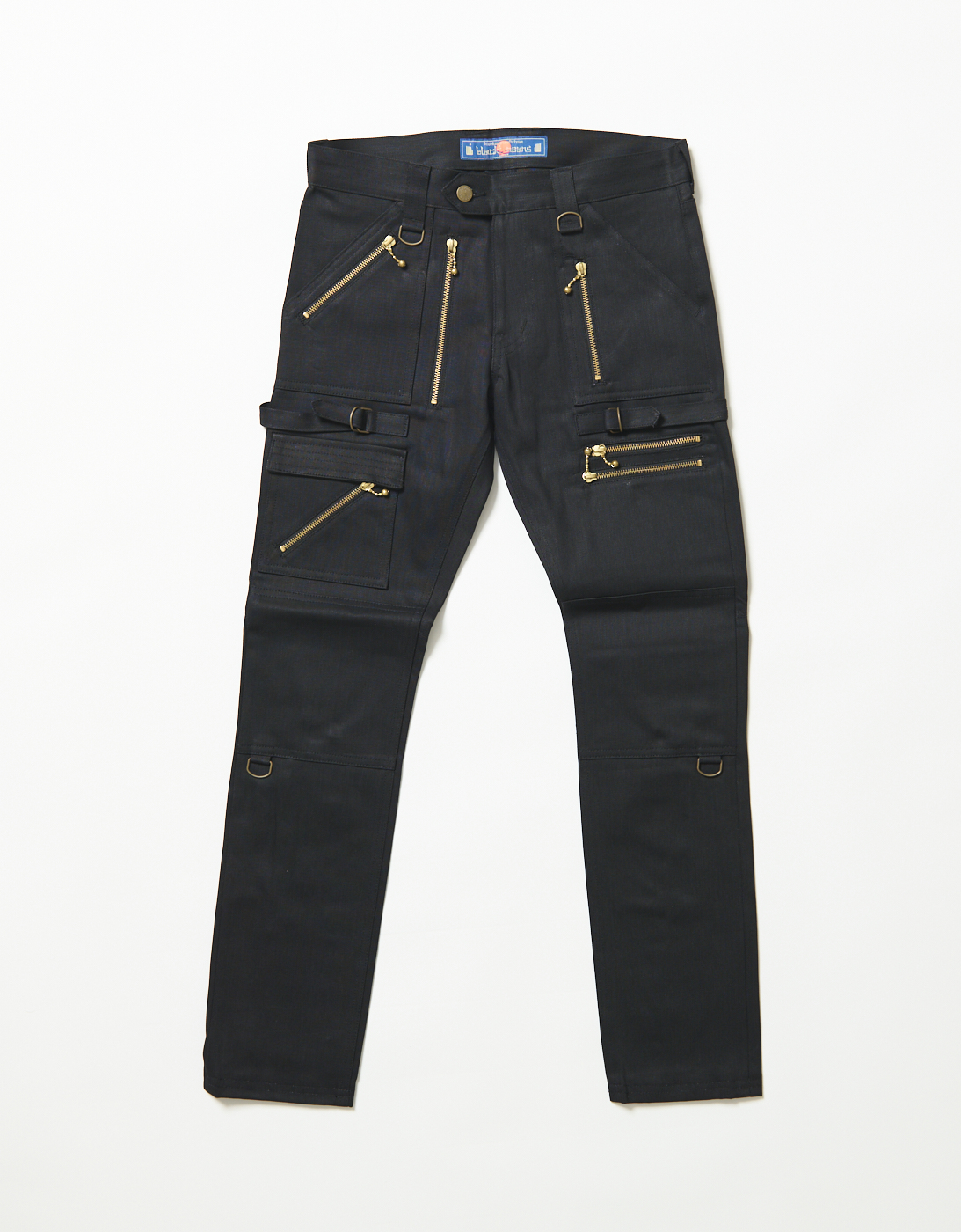 11oz Denim Stretch Slim Pants w/ Zippers’ Detail